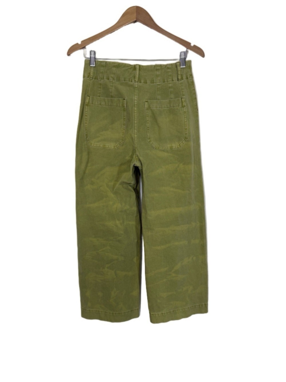 ANTHROPOLOGIE PILCRO THE SKIPPER HIGH RISE CROP PATCH POCKET PANTS MOSS Sz 28 - Picture 5 of 14
